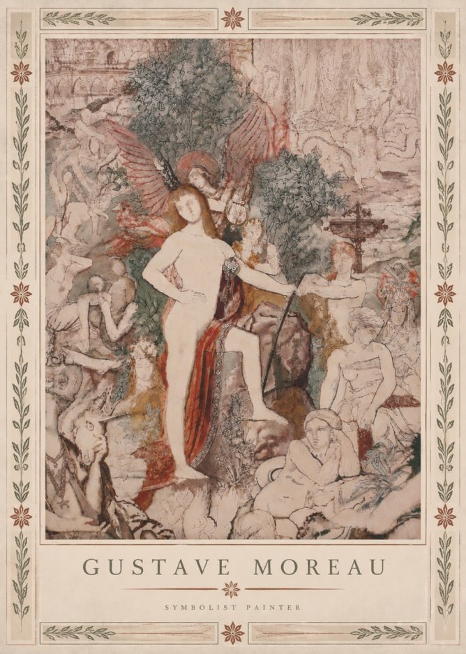 Gustave Moreau Adam and Eve No6 - Plakat