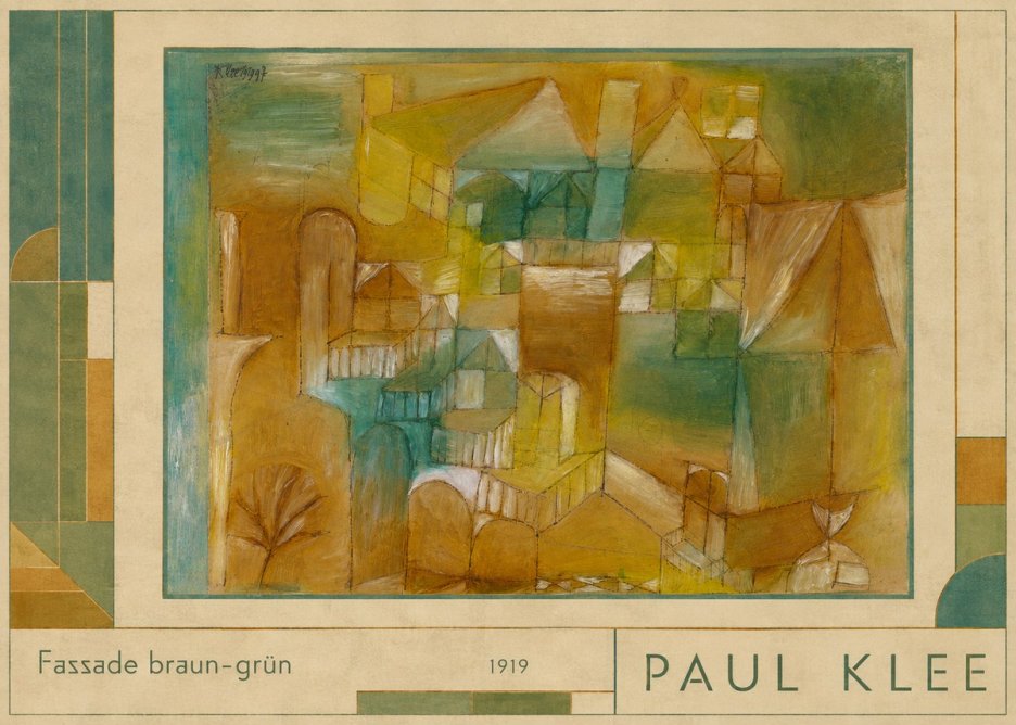 Paul Klee Fassade Braun-grün No1 - Plakat