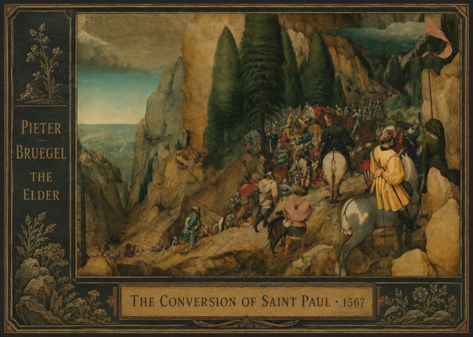 Pieter Bruegel The Conversion of Saint Paul I No2 - Plakat