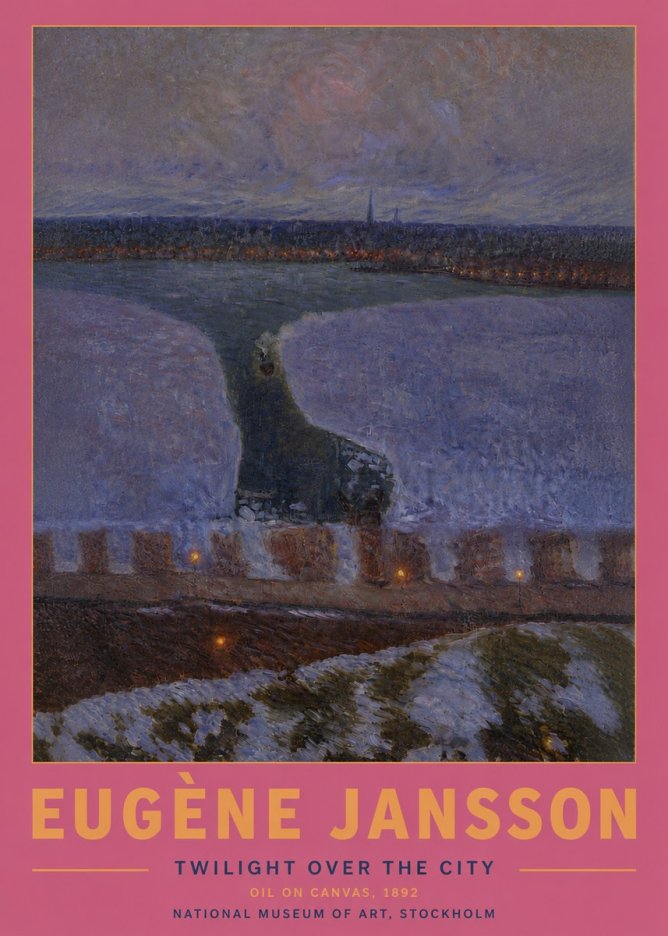 Eugène Jansson Twilight over the City No6 - Plakat