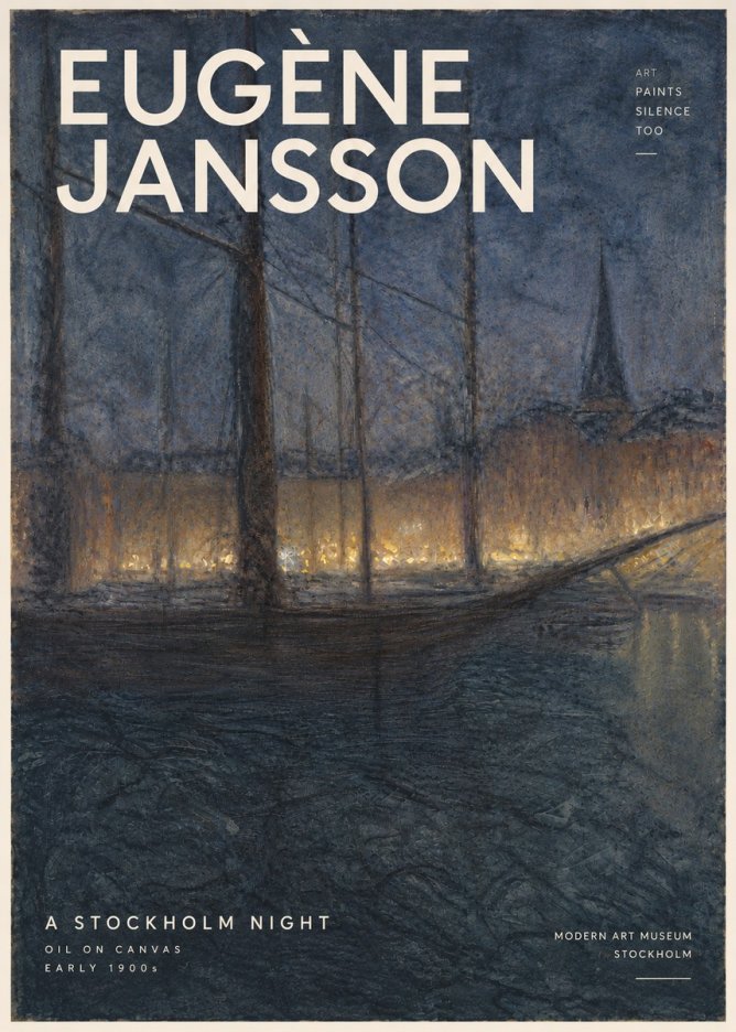 Eugène Jansson Evening on the Water No6 - Plakat