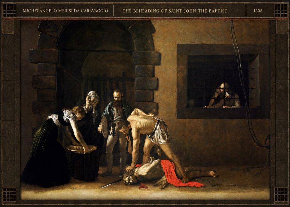 Michelangelo Merisi da Caravaggio The Beheading of Saint John the Baptist No5 - Plakat