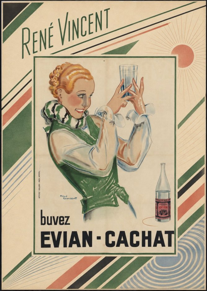 René Vincent Evian - Cachat No5 - Plakat