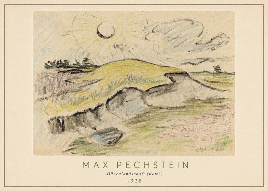 Max Pechstein Dünenlandschaft (Rowe) No3 - Plakat
