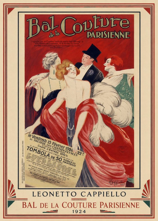 Leonetto Cappiello Bal De La Couture Parisienne No1 - Plakat