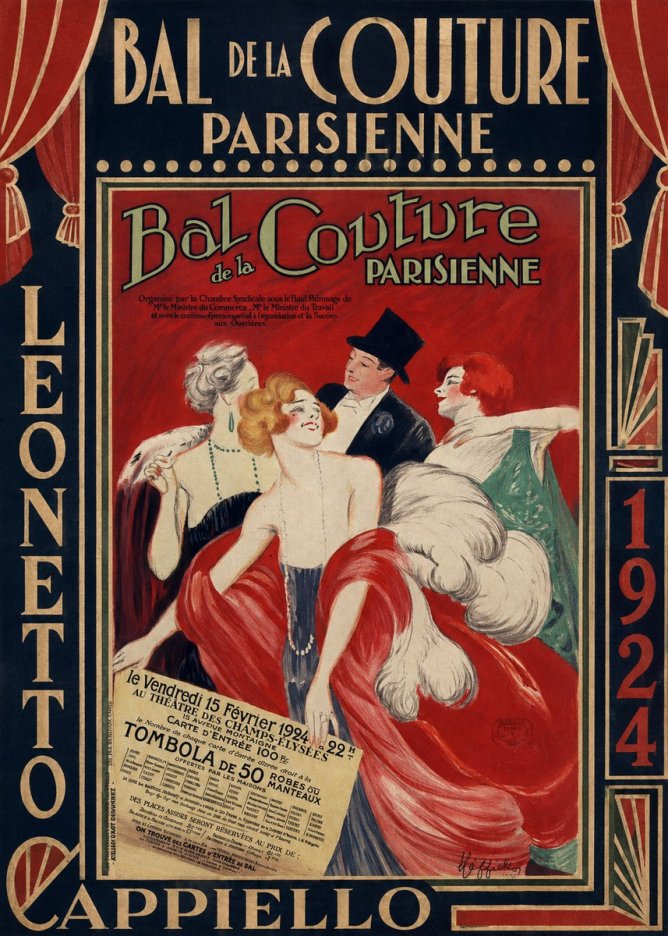 Leonetto Cappiello Bal De La Couture Parisienne No4 - Plakat