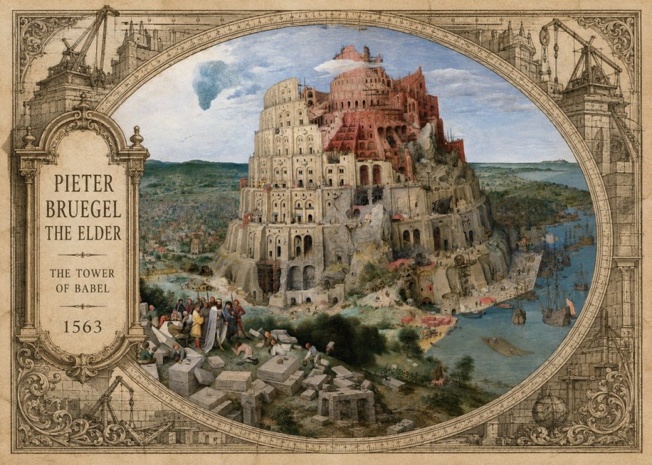 Pieter Bruegel The Tower of Babel IX No4 - Plakat
