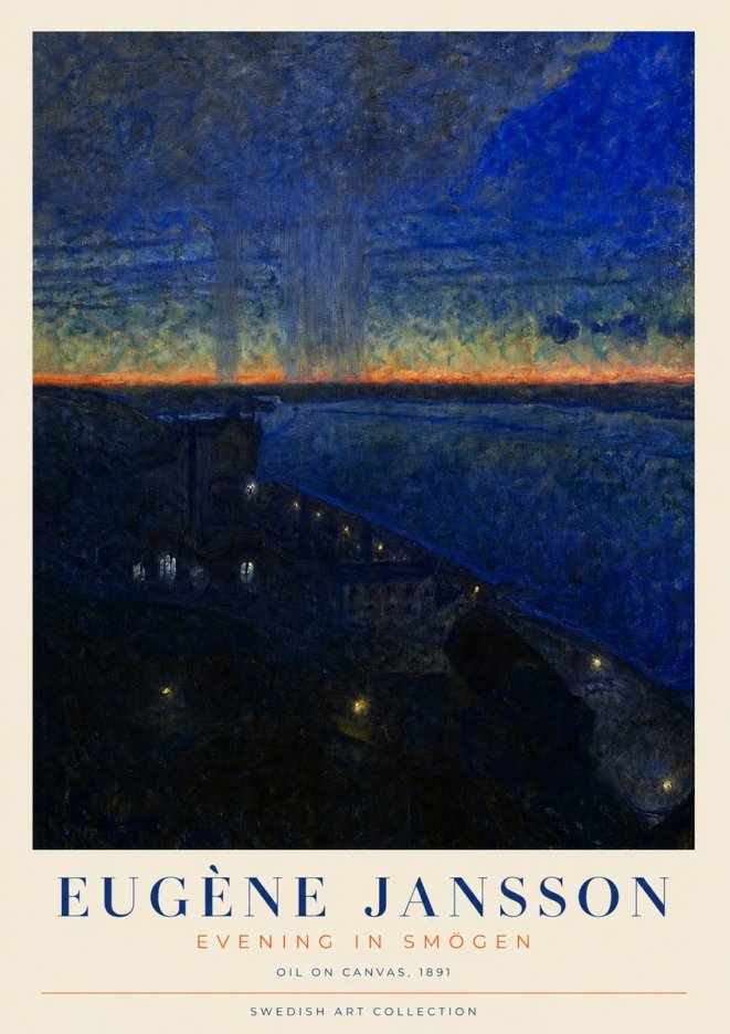 Eugène Jansson Evening in Smögen No3 - Plakat
