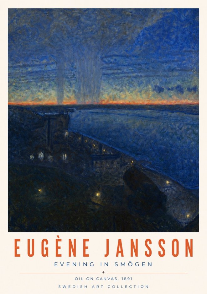 Eugène Jansson Evening in Smögen No6 - Plakat
