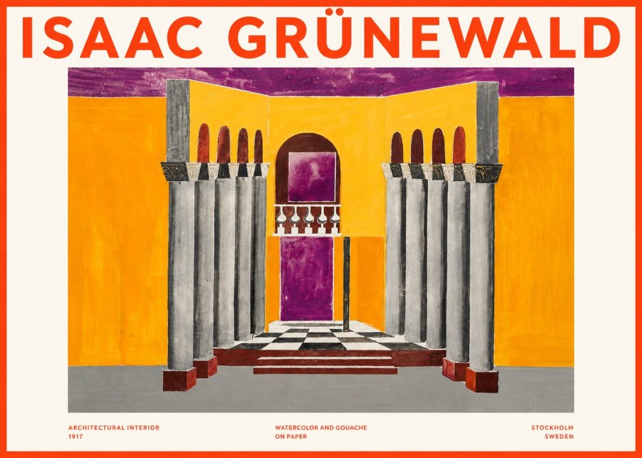 Isaac Grünewald Architectural Interior No2 - Plakat