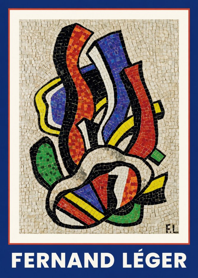 Fernand Léger Abstract Mosaic No1 - Plakat