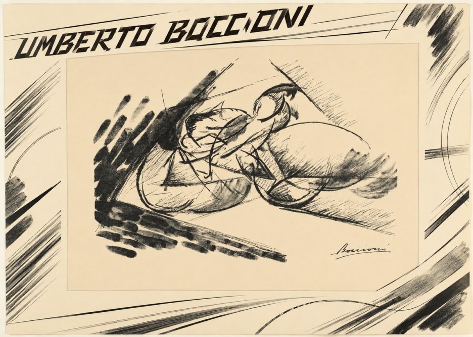 Umberto Boccioni Dynamism of a Cyclist I No2 - Plakat