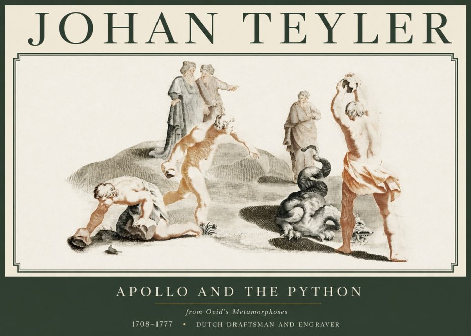 Johan Teyler Apollo and the Python No3 - Plakat
