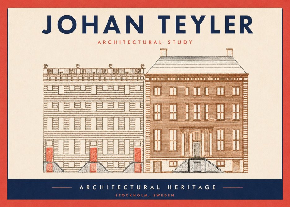 Johan Teyler Two Houses No3 - Plakat