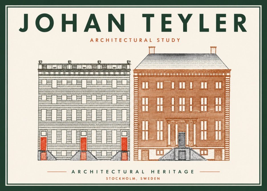Johan Teyler Two Houses No6 - Plakat