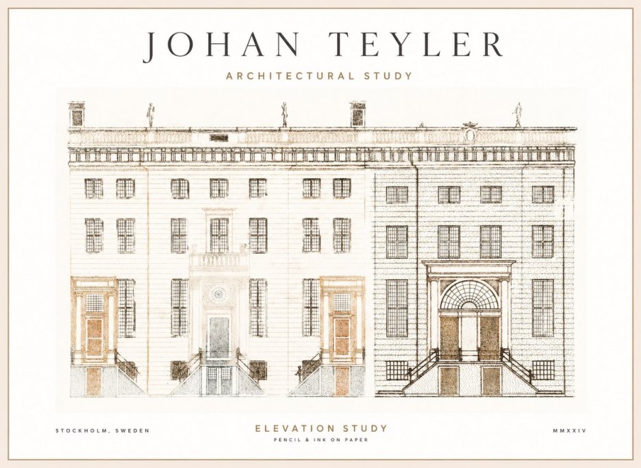 Johan Teyler Elevation Study No1 - Plakat