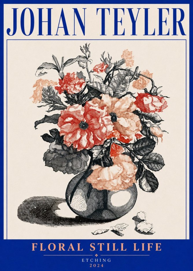 Johan Teyler Floral Still Life I No5 - Plakat