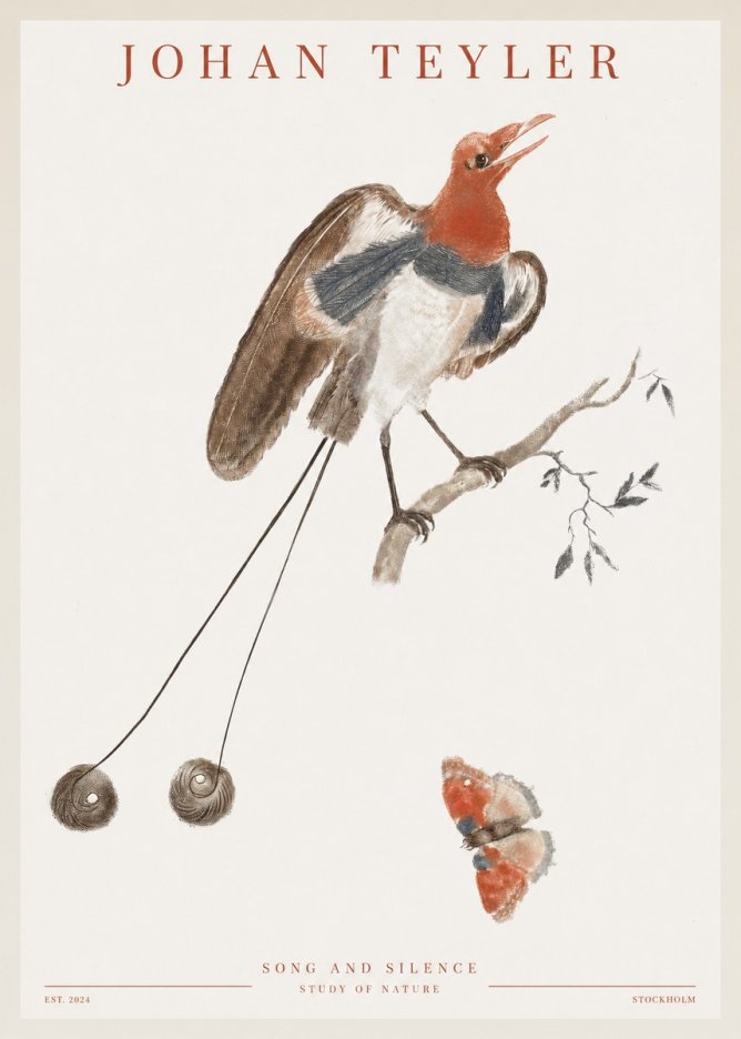 Johan Teyler Song and Silence - Study of Nature No1 - Plakat