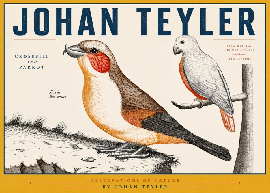Johan Teyler Crossbill and Parrot No6 - Plakat