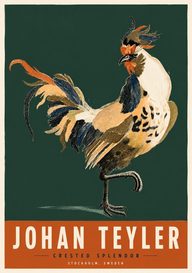 Johan Teyler Crested Splendor No2 - Plakat