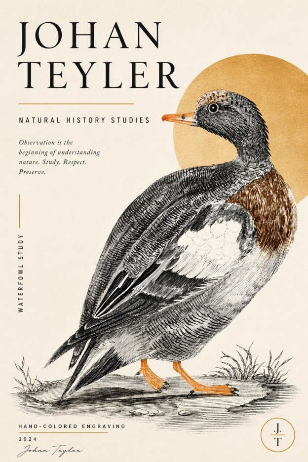 Johan Teyler Waterfowl Study No6 - Plakat