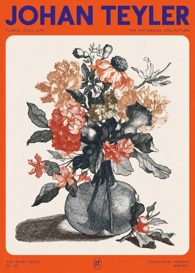Johan Teyler Floral Still Life II No2 - Plakat