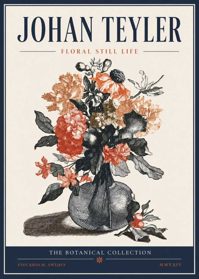Johan Teyler Floral Still Life II No5 - Plakat