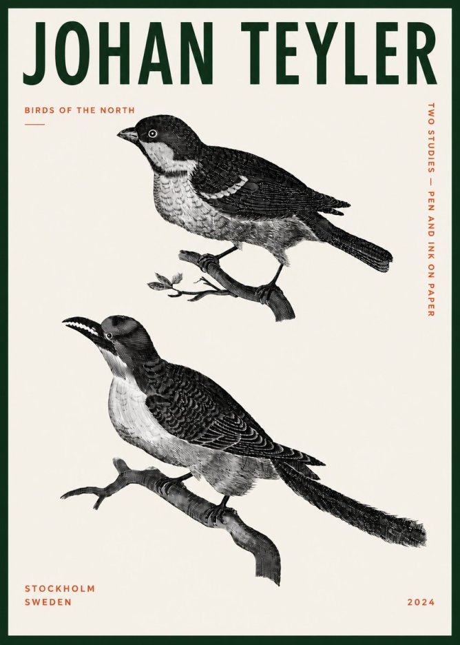 Johan Teyler Two Studies No3 - Plakat