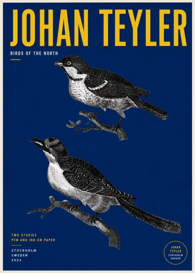 Johan Teyler Two Studies No5 - Plakat