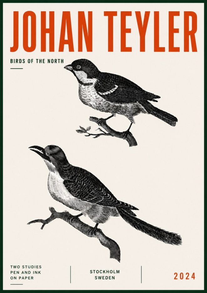 Johan Teyler Two Studies No6 - Plakat