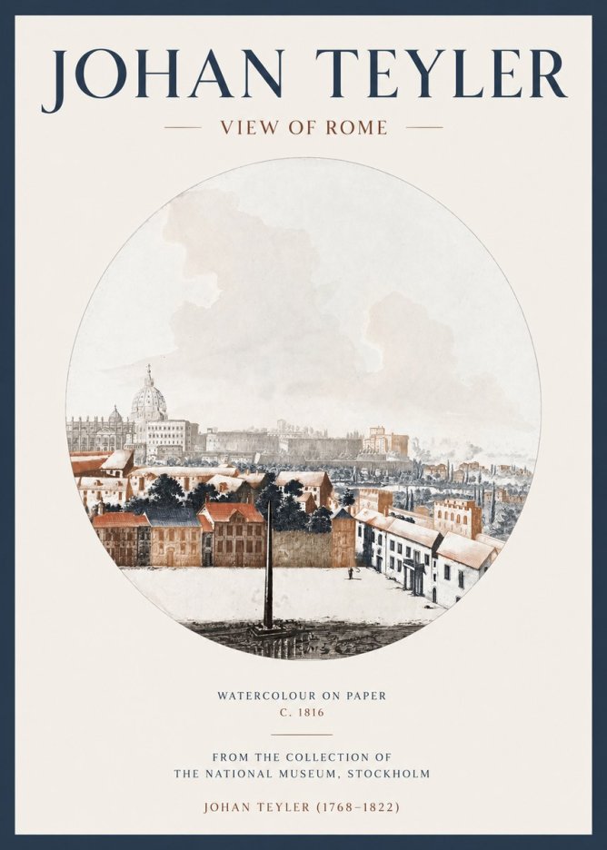 Johan Teyler View of Rome No3 - Plakat