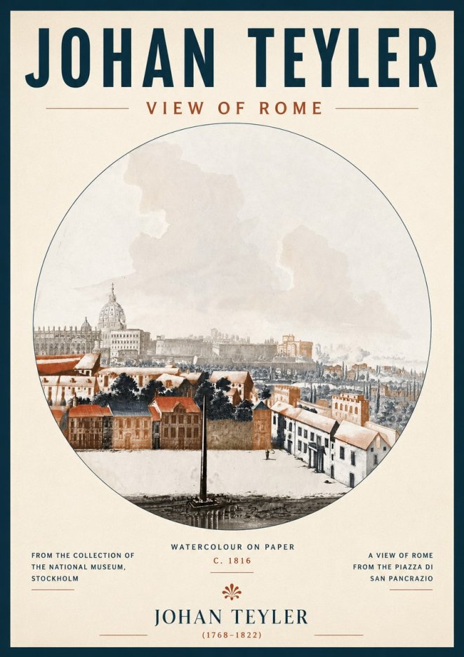 Johan Teyler View of Rome No6 - Plakat