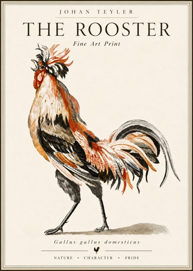 Johan Teyler The Rooster No6 - Plakat