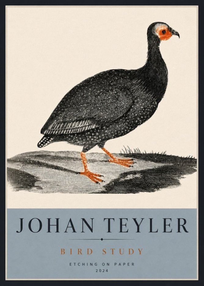Johan Teyler Bird Study III No4 - Plakat