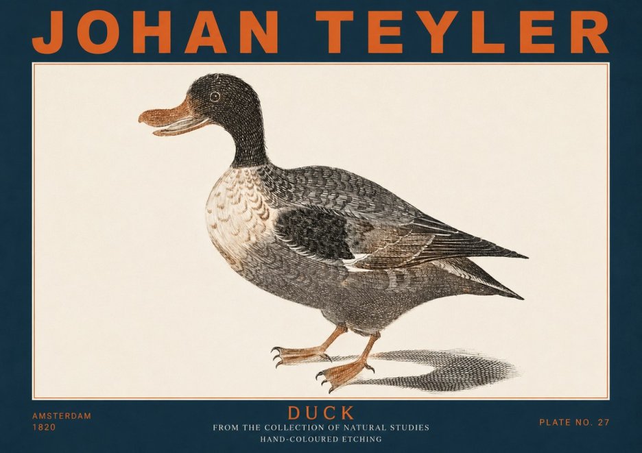 Johan Teyler Duck I No4 - Plakat
