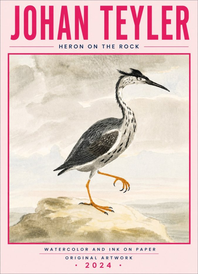 Johan Teyler Heron on the Rock No5 - Plakat