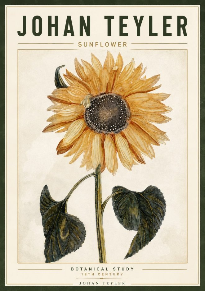 Johan Teyler Sunflower No6 - Plakat