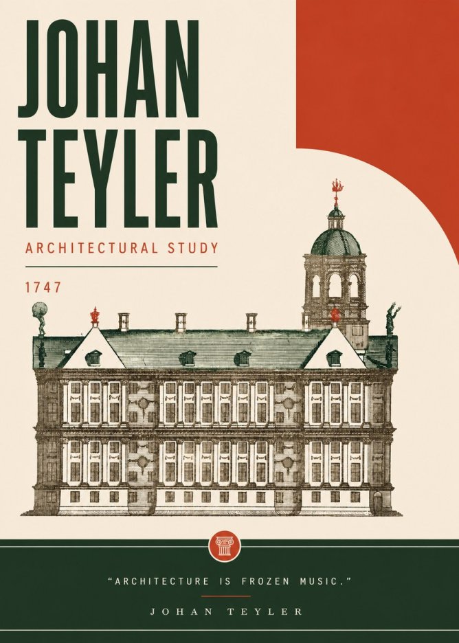 Johan Teyler Architectural Study V No6 - Plakat