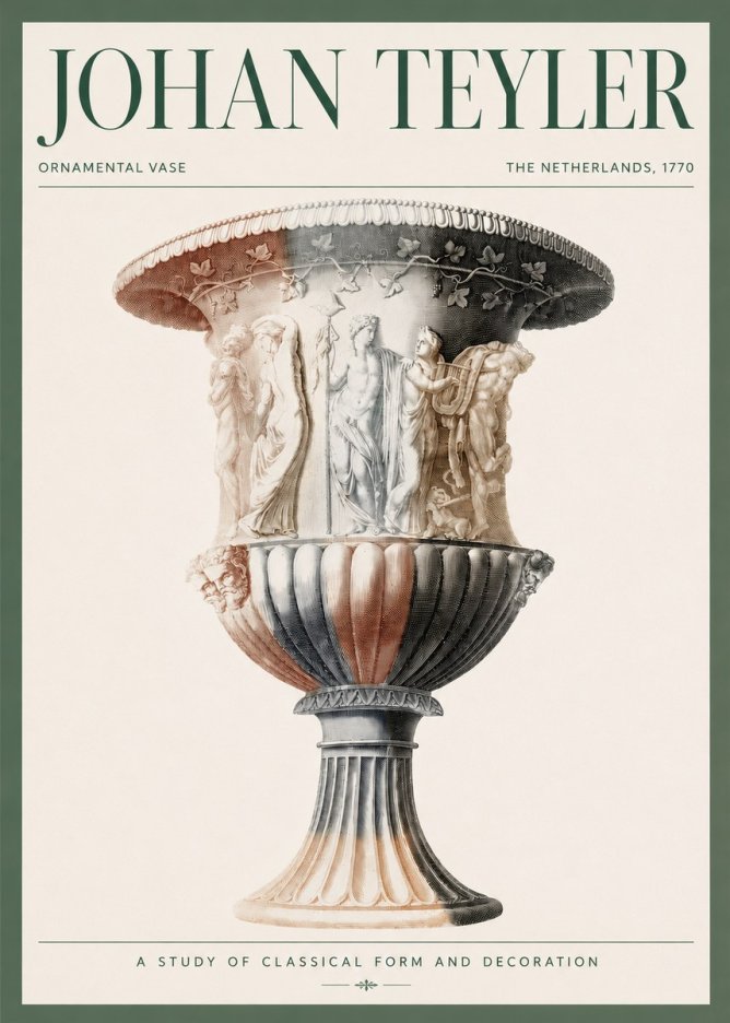 Johan Teyler Ornamental Vase I No3 - Plakat