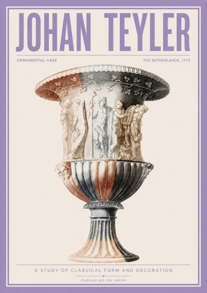 Johan Teyler Ornamental Vase I No4 - Plakat