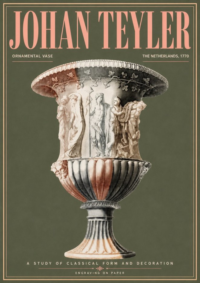 Johan Teyler Ornamental Vase I No6 - Plakat