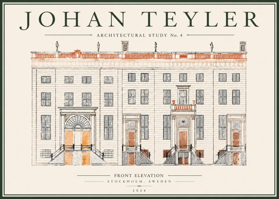 Johan Teyler Architectural Study VI No5 - Plakat