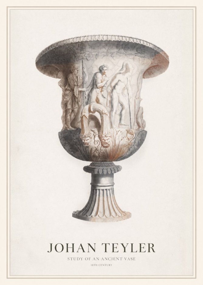 Johan Teyler Study of an Ancient Vase No1 - Plakat