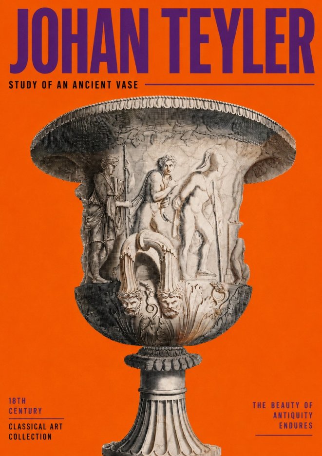 Johan Teyler Study of an Ancient Vase No3 - Plakat