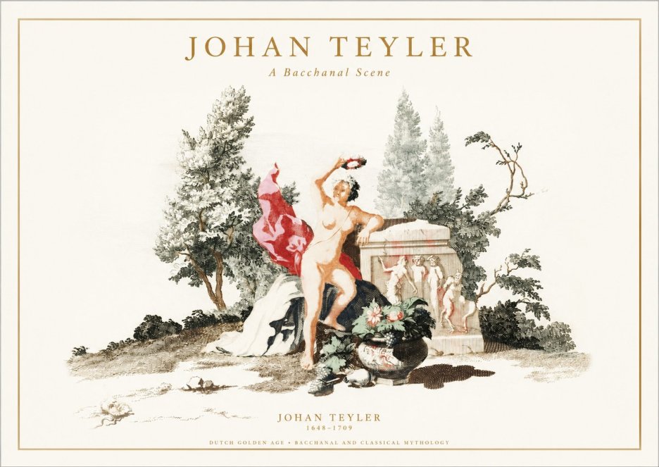 Johan Teyler A Bacchanal Scene No1 - Plakat