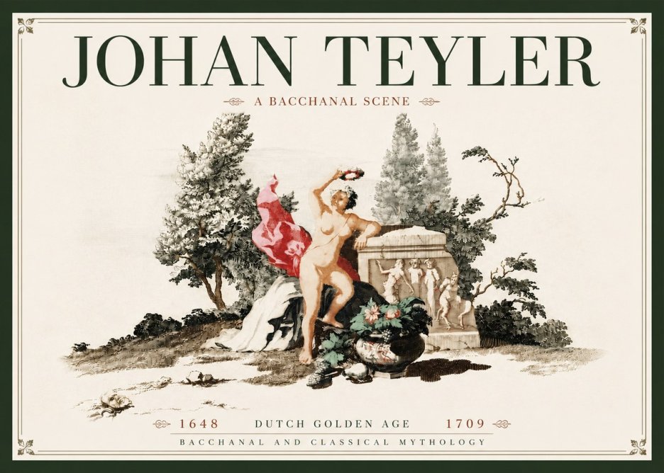 Johan Teyler A Bacchanal Scene No5 - Plakat