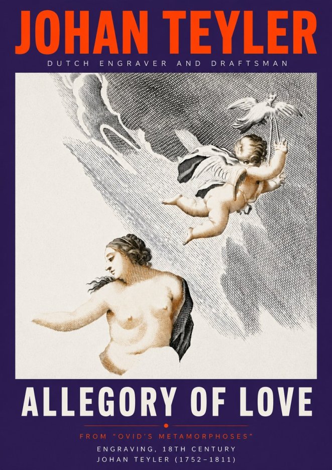Johan Teyler Allegory of Love No5 - Plakat