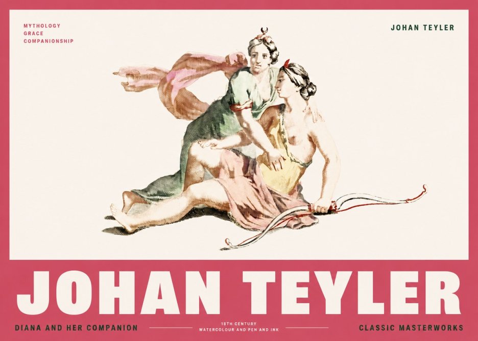 Johan Teyler Diana and Her Companion No2 - Plakat