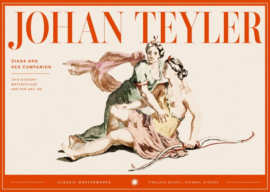 Johan Teyler Diana and Her Companion No5 - Plakat
