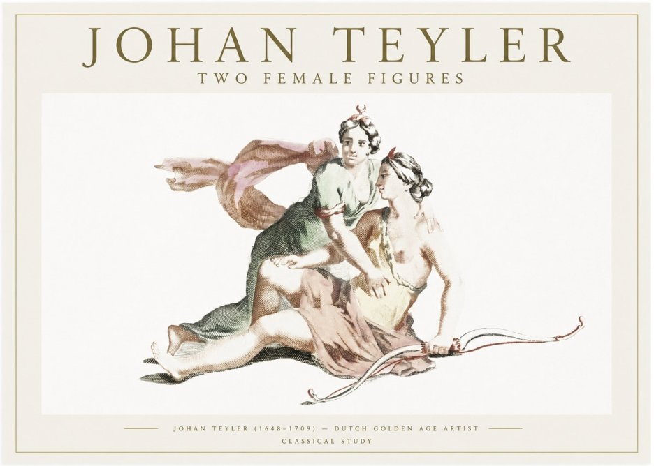 Johan Teyler Diana and Her Companion No6 - Plakat